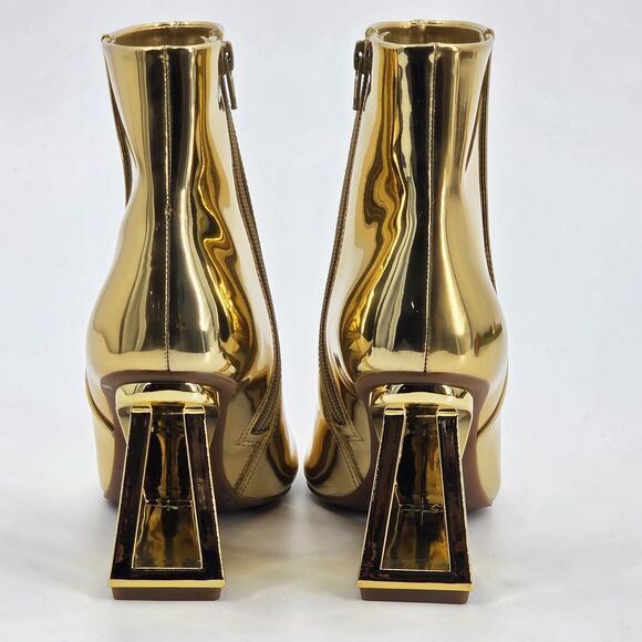 Gianni Bini Harrison Ankle Boots Booties Womens Size 8 Metallic Gold Party Club - Picture 7 of 12